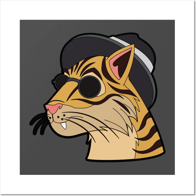 Tiger wearing sunglasses Wall Art by Travelite Design